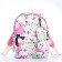 School backpack from textiles on lightning, 3 pockets, pencil case, pink color