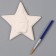 Christmas tree decoration for coloring "Star with a snowman", with a suspension