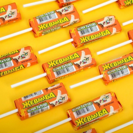 Chewing candy "Zhevamba" Super tatoo orange, 10 g-1