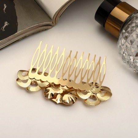 Liberty hair crest of triple flower, 5x8.5 cm, gold-1