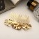 Liberty hair crest of triple flower, 5x8.5 cm, gold