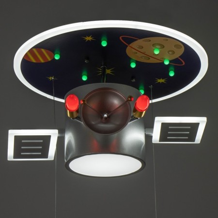 Lamp "Sputnik" 1XLED 110W Dimmer+2x40W E14 gray-blue 68x55x33 cm Bayerlux-3