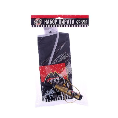 A set of pirate "Karam", 6 items: a hat, a vest, an overshadow, an order, a telescope, a code-7