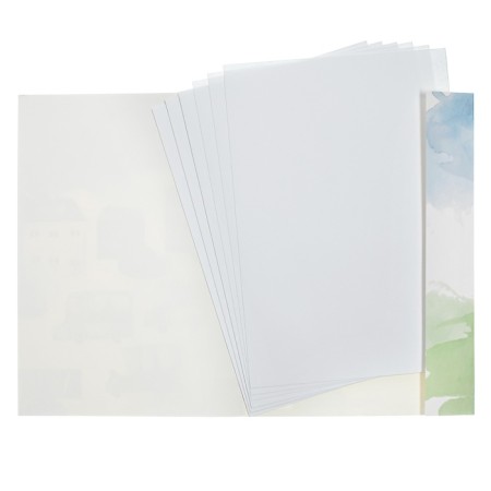 A3, 10 sheet watercolor folder, Erichkrause "Blueberry Boulevard", block 180 g/m2-7