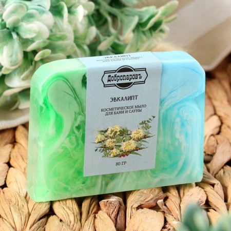 SPA soap - care for the bath and sauna "Eucalypt" Dobroparov Handmade 80 grams