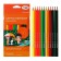 Pencils 12 -cv (6 classic + 6 neon) gamut "Orange Sun", sharpened, cardboard packaging, euro suspension