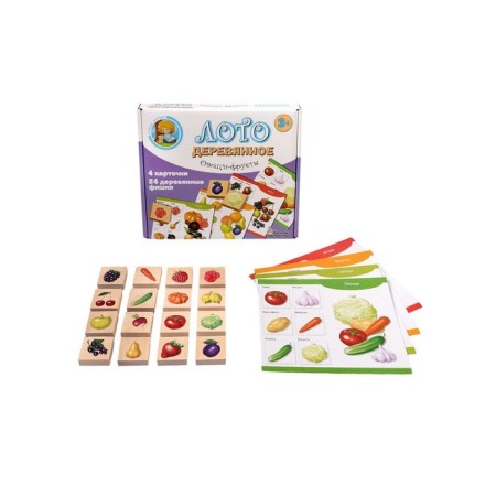 Loto wooden "Vegetables and fruits"-4
