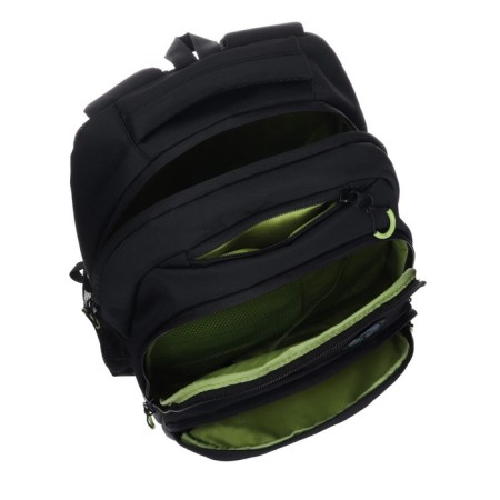 Youth backpack Grizzly, 45 x 32 x 23 cm, ergonomic back, black, light green-8