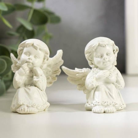 Polystone souvenir "Snowthrough angel in the dress" MIX 5x4.5x4.5 cm