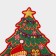 Decorative sticker "Grandfather Frost and Christmas tree" 23x21 cm