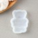 Silicone form "Bear with a sign", 7.5 × 6.8 cm, 7 × 5 cm, the color is transparent