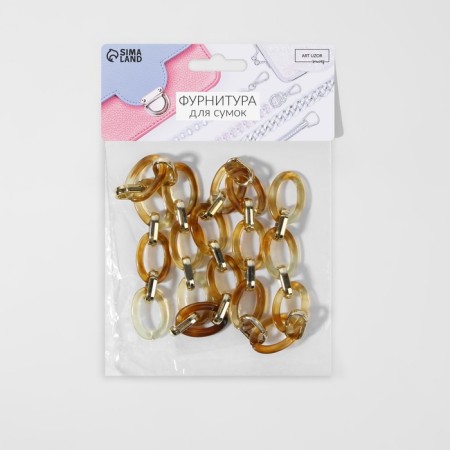 A bag for a bag, plastic, 28 × 20 mm, 60 cm, brown color/gold-2