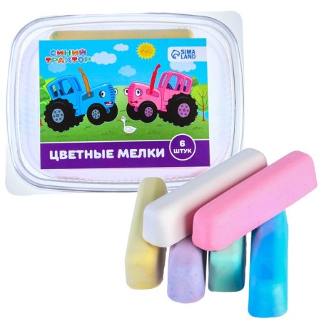 Set of colored crayons Blue Tractor, 6 colors-9