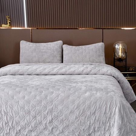 Set: cover 240x260 cm, pillowcase 50x70 cm - 2 pcs, color light gray-1