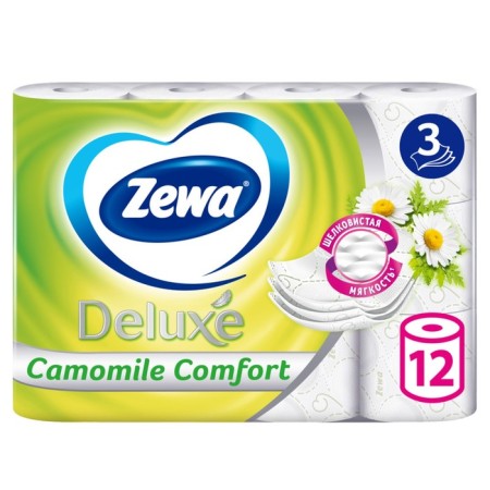 Zewa Deluxe Camomile Comfort, 3 layers, 12 pcs.