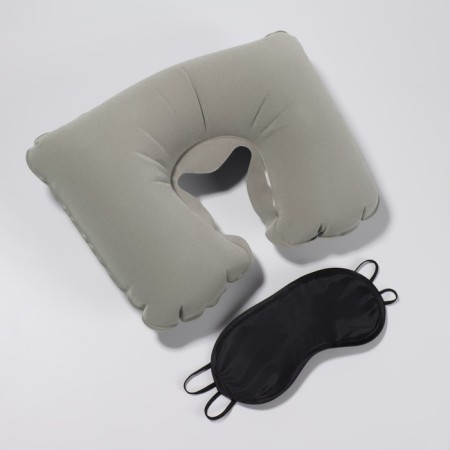 Traveler's set: neck pillow, sleep mask-1