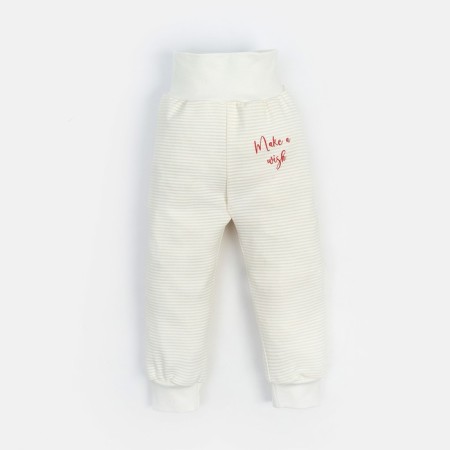 Children's pants "Ho-Ho-Ho", Milk color, height 62 cm