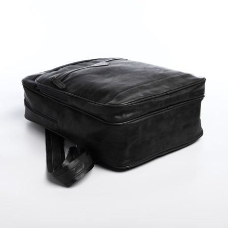 Male backpack on a zipper, 2 outer pockets, color gray color-3
