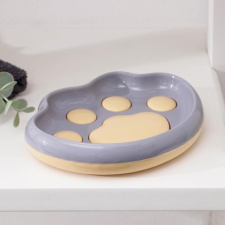 Soap dish "paw", plastic, 13.5 × 10 × 2.5 cm, color mix-4
