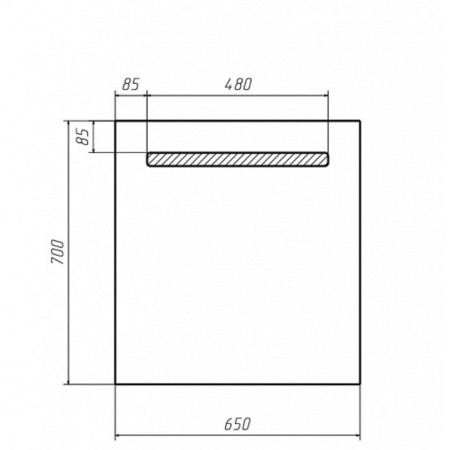 Domino mirror Good Light 65, with backlight, 650x700 mm-1