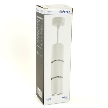 Ceiling Feron Feron ML1868, IP20, GU10, 35 W, 55x55x180 mm, white/chrome color-3