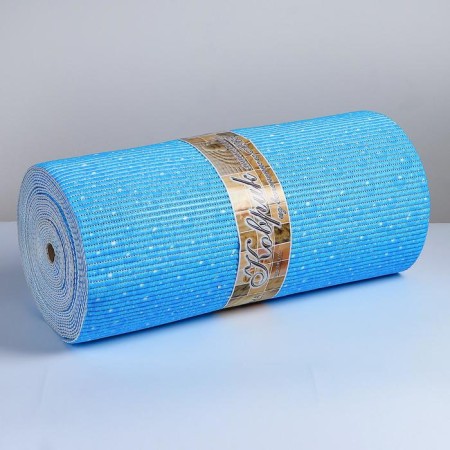 Bathroom mat "Bubbles", width 80 cm, roll 15 m, blue color-2