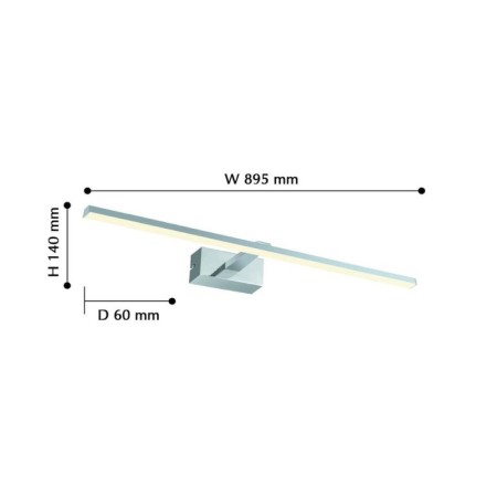 Wall lamp Scriptor 895 mm, 60 mm, LED 18W-2