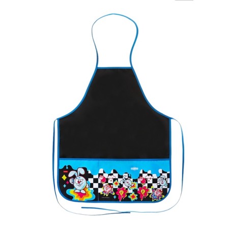 Apron for labor + sleevens, 535 x 445 mm, Hatber "Smeshariki" 2 pockets, black/blue nfn_34101-1