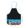 Apron for labor + sleevens, 535 x 445 mm, Hatber "Smeshariki" 2 pockets, black/blue nfn_34101