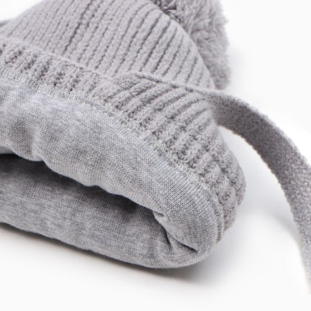 Baby hat, gray color, size 36-38-1