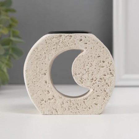 Gypsum candlestick, 1 candle "Month in stone" d = 3.8 cm 5x9.6x8.5 cm-1