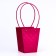 Bag for flowers embossed raspberry moisture-resistant, 17x17-11.5x11.5-20 cm
