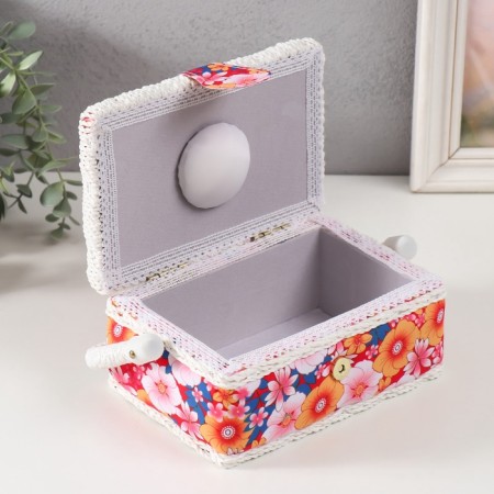 Casket for needlework "Japanese garden" 18x12x9.5 cm-4