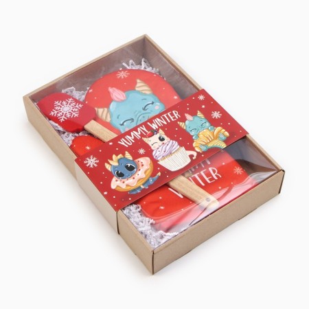 Set of Gift shade Winter: mittens-output, silicone blade-6