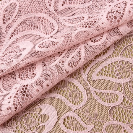 Lace elastic fabric, 230 mm × 2.7 ± 0.5 m, powder color-1