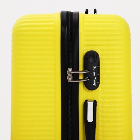 Suitcase Wedes 24 ", 43*66*26 cm, lightning departure, code lock, yellow-4