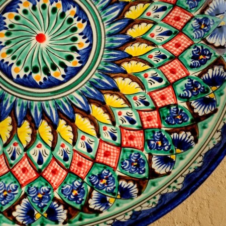 Largan Rishtan ceramics "Patterns", 32 cm, blue-2