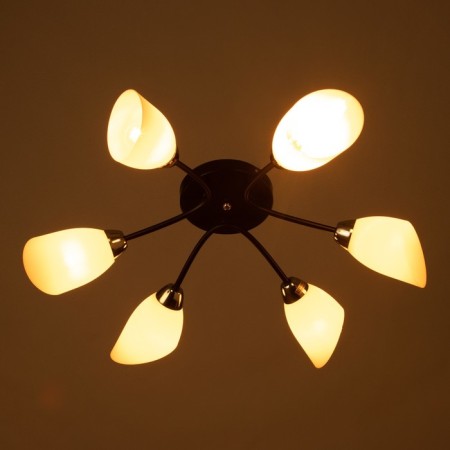 Barra chandelier 6x60W E14 black-chrom 74x74x19 cm.-2