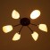 Barra chandelier 6x60W E14 black-chrom 74x74x19 cm.