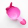 Plastic bucket for bathing and shampooing, children's bath bucket "Bunny" 500 ml., With a lea, color pink