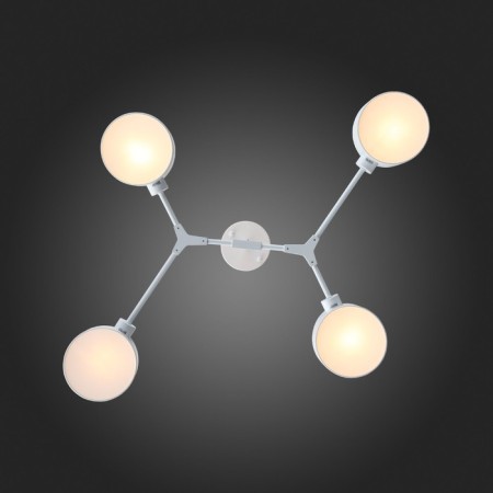 Ceiling EVOLUCE lamp. Sle183502-04. Gemento. 4x60 W, E14, 68x71.5x32 cm, white color-10