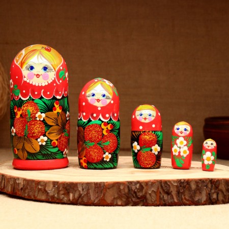 Matryoshka 5-doll "Olesya", 14-15 cm