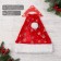 New Year's cap "Pile with silver snowflakes" 28x40 cm, red