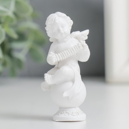 Souvenir Polystone "Snowty angel musician on the ball" MIX 6x4x2.8-1