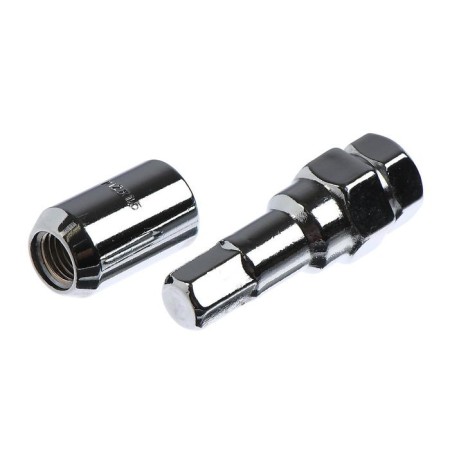 Wheel nuts m12x1.5, l = 33 mm, under the hexagon, cone, 20 pcs + key, chromium, h-98-01117-1