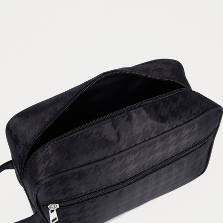 Lightning cosmetic bag, external pocket, black color-2