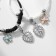 Bracelets "Demetrons" flowers with leaves, color, 7 cm
