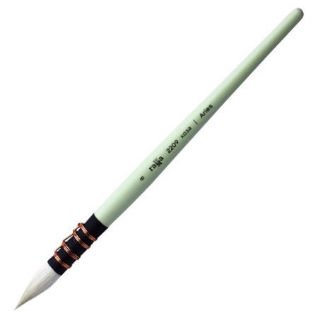 Cossack brush, round, gamut "Aries" No. 8, French mount, short handle