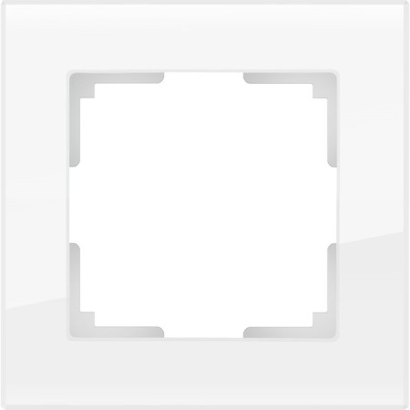 Frame for 1 post WL01-FRAME-01, white color, glass material