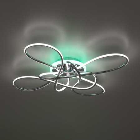 Ceiling chandelier Citilux "Jamini" CL229B141E, 65x65x12.5 cm, 4x22.5W, LED, Gray color.-6